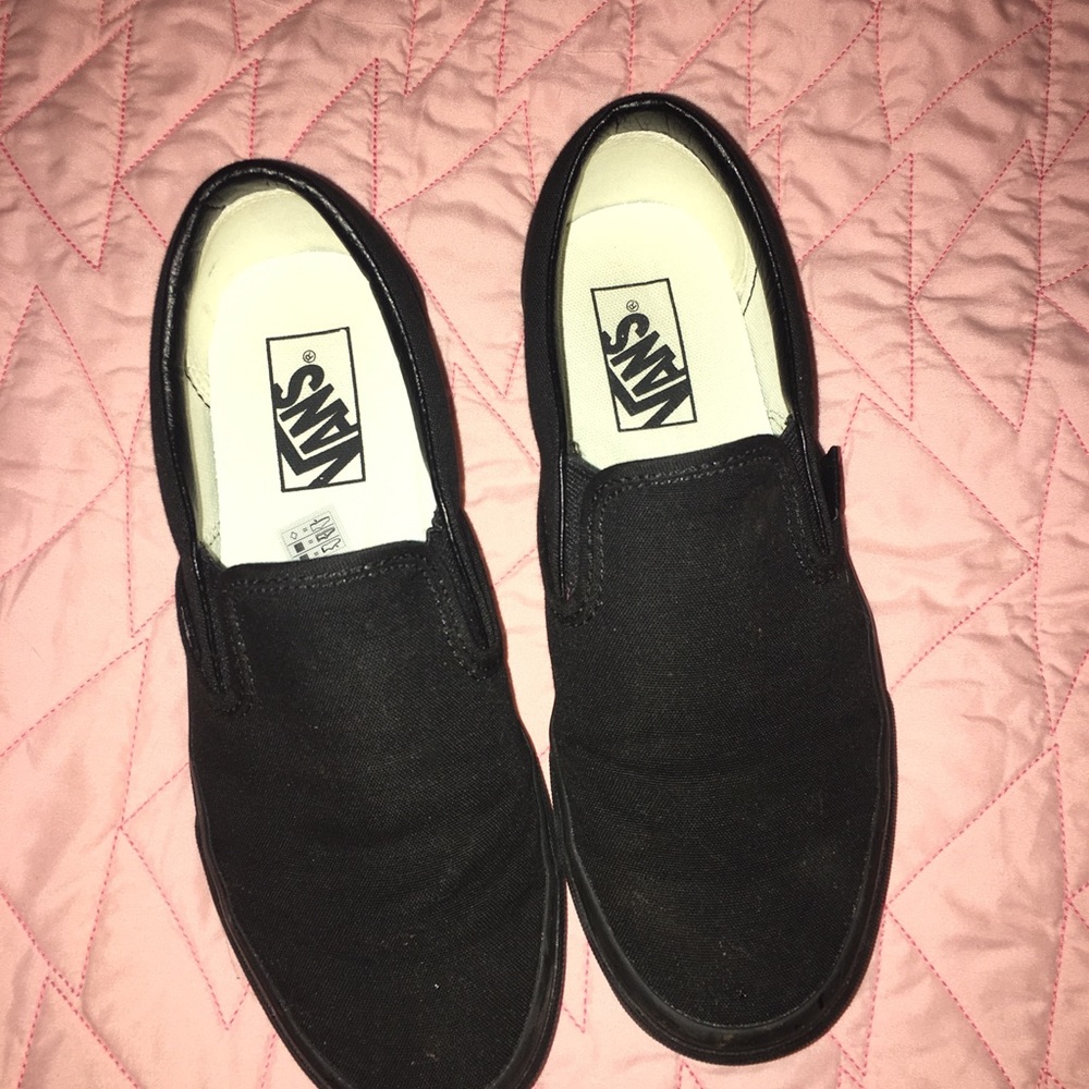 Black slip on Vans